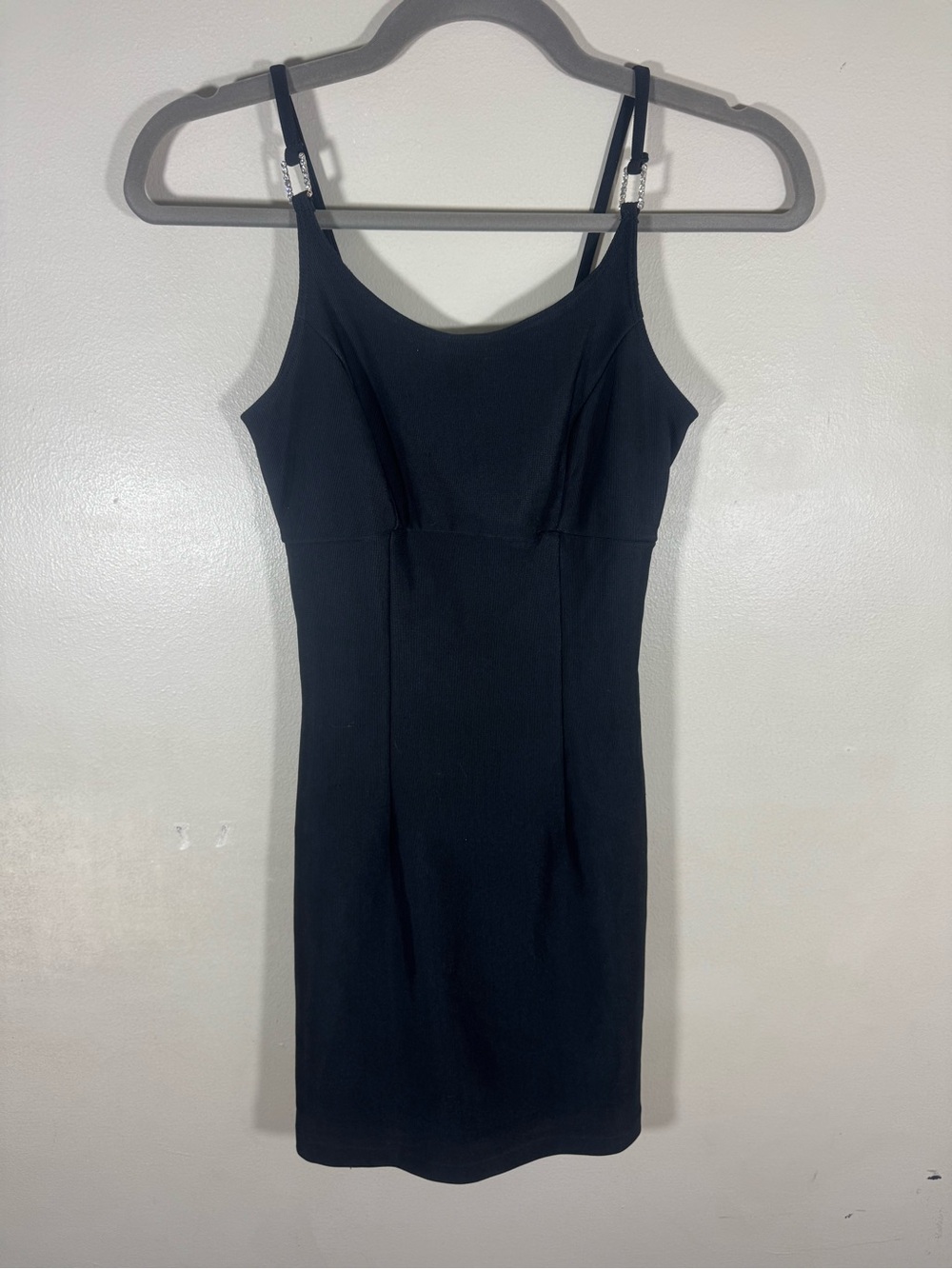 Forever 21 Black Spaghetti-Strap Bodycon Mini Dress